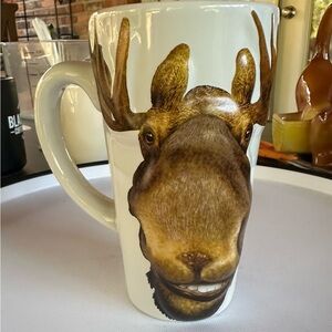 Moose Mug. 3D face. Alaska. Perfect condition. Tall.
